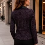 Saco md 2 botones cuero seda ovino CSD00212198 Morado estampado 2