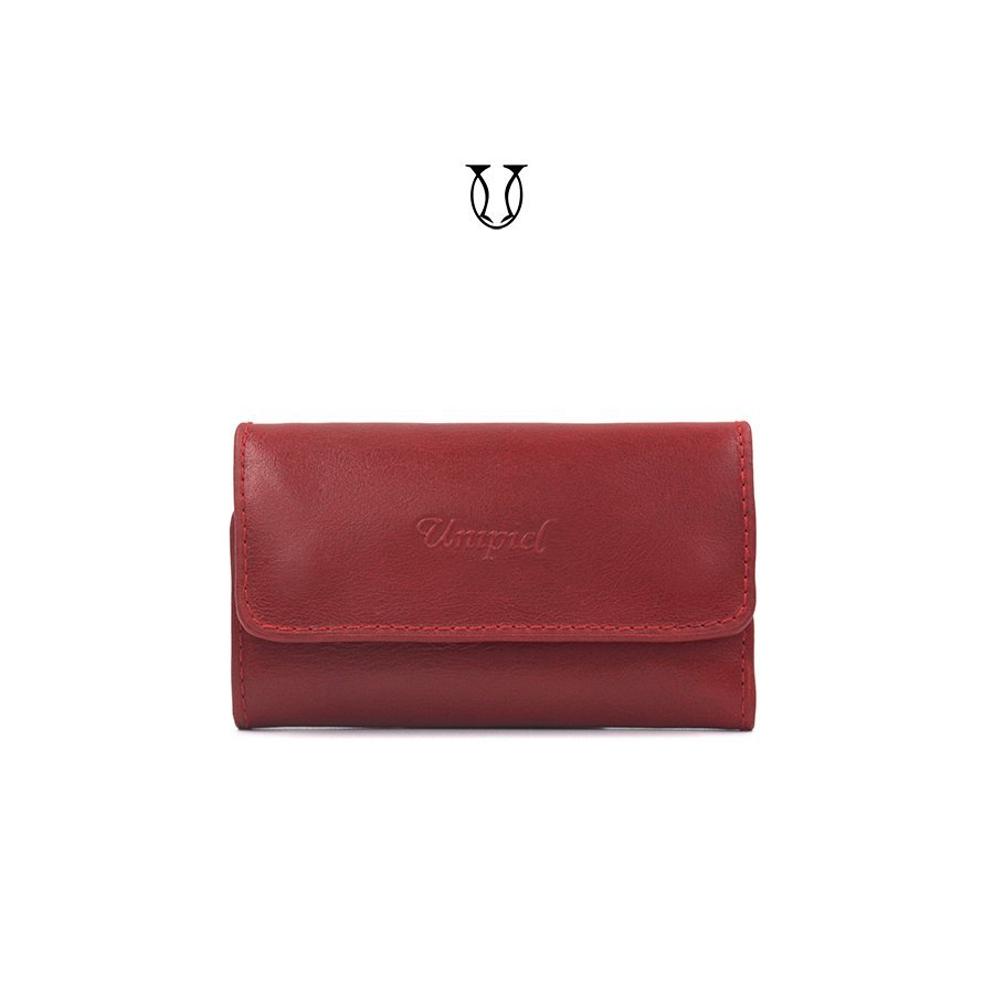 PTL00122012 Porta llave de cuero vacuno color rojo