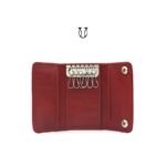PTL00122012 Porta llave de cuero vacuno color rojo 3