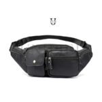 CNG00922001 Canguro riñonera de cuero vacuno negro 1
