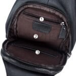 MHU02122001 Mochila Canguro de cuero vacuno color Negro 6