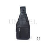 MHU02122001 Mochila Canguro de cuero vacuno color Negro 1