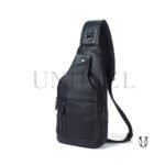 MHU02122001 Mochila Canguro de cuero vacuno color Negro 3