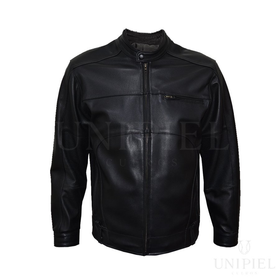 Casaca md Milano cuero guante ovino CSC022/ Negro