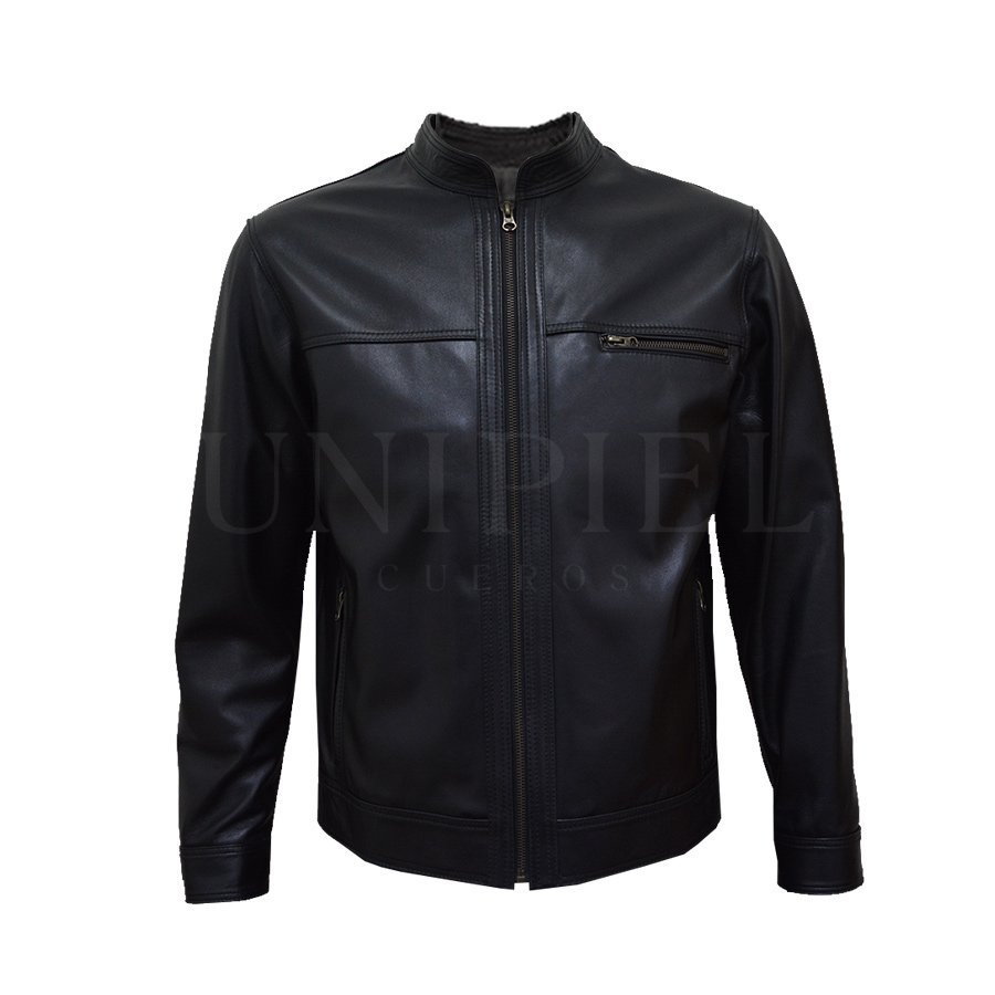 Casaca md cuello neru cuero guante ovino CSC004/ Negro