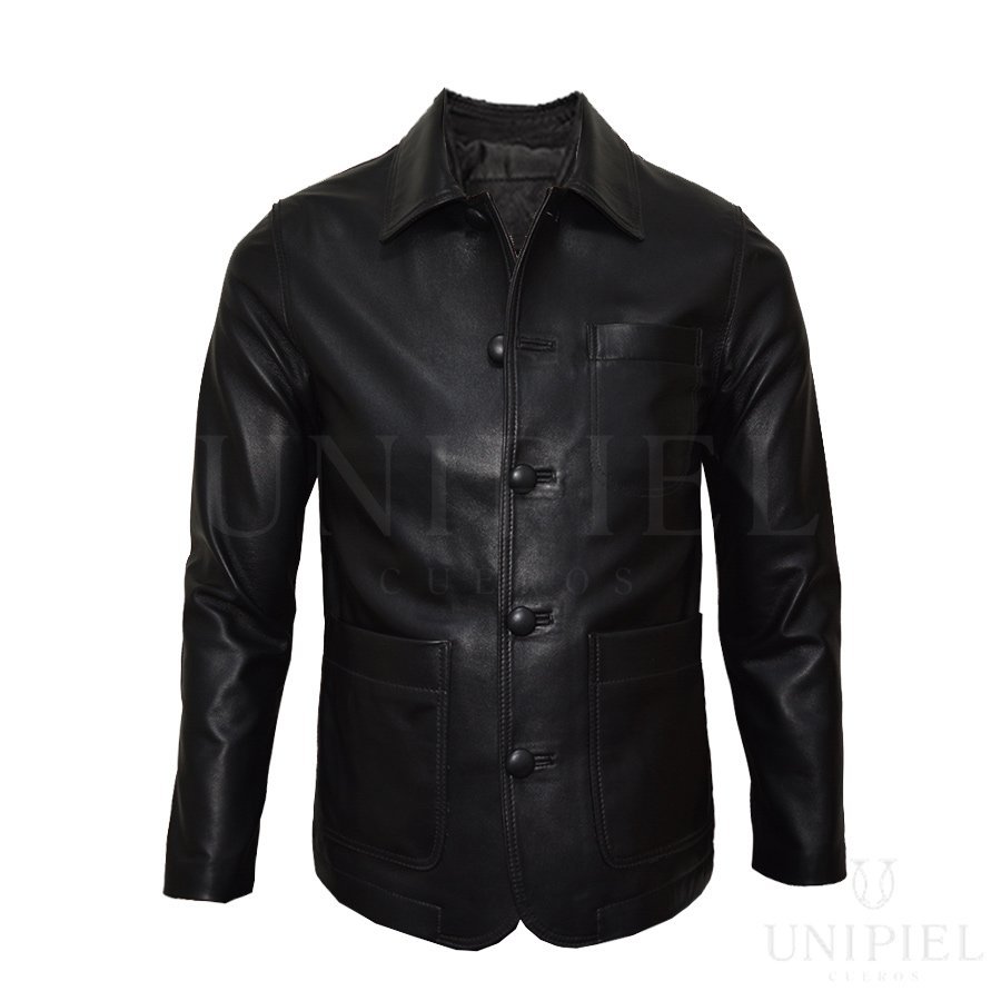 Saco de vestir md parch cuero guante ovino CSC002/ Negro