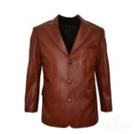 Saco de vestir md 3 botones cuero guante ovino CSC002/ Caramelo 1