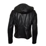 Casaca md capucha cuero guante ovino CSD011/ Negro 2