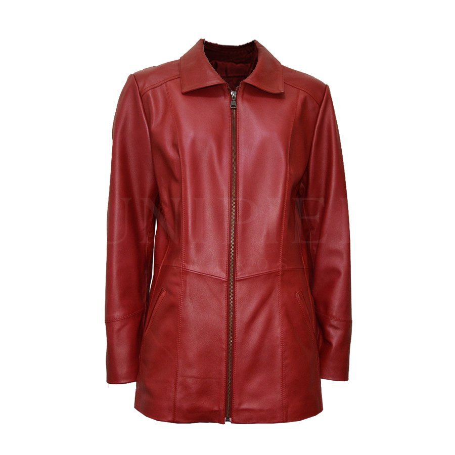 CSD0041212 Saco de cuero guante ovino color rojo