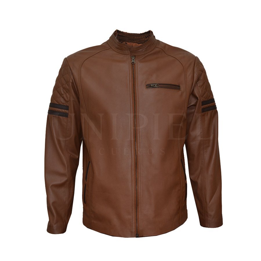 Casaca md Sport cuero guante vacuno CSC020/ Canela