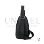 MHU04722001 Mochila canguro de cuero vacuno negro 2