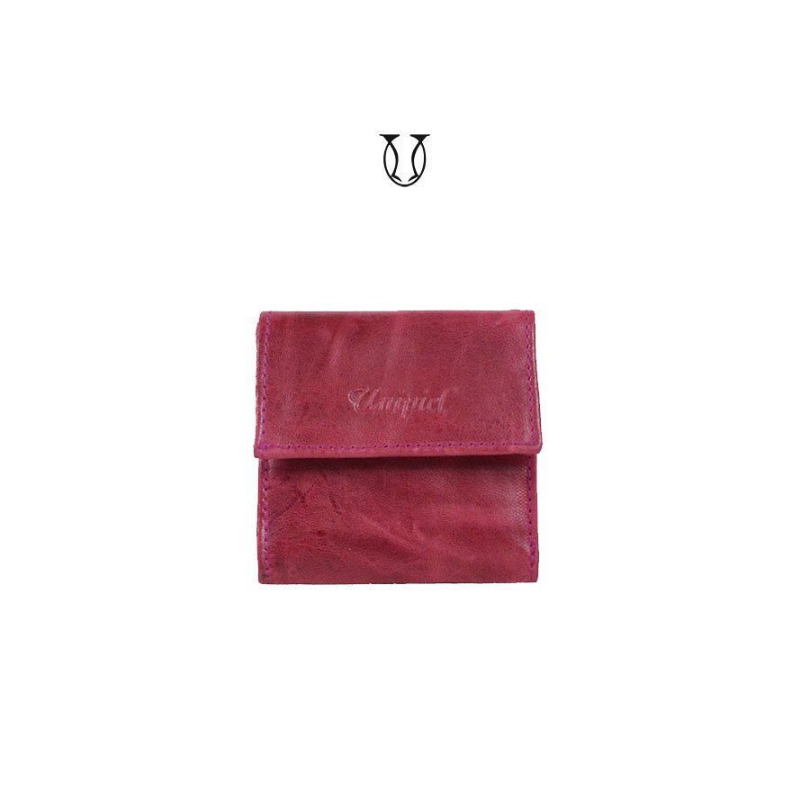 MDU0014621 Monedero de cuero vacuno color Fucsia