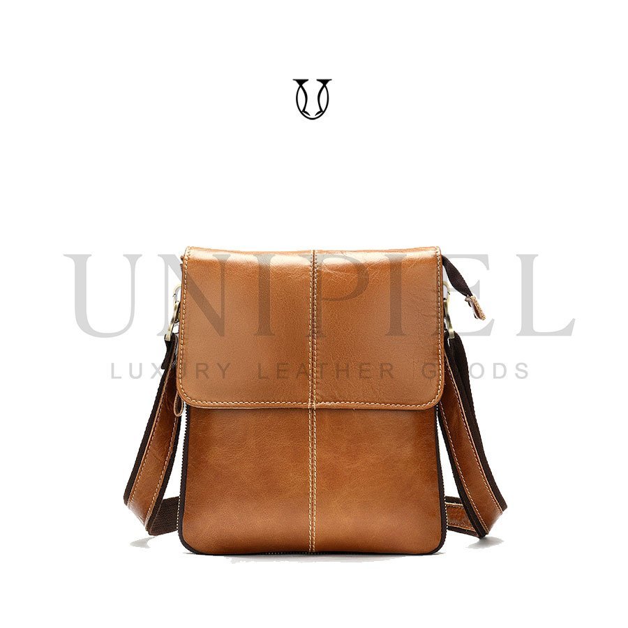 MRU09322003 Morral de cuero vacuno Natural