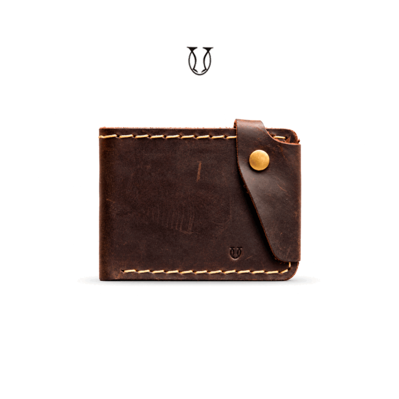 BIC16422002 Billetera de cuero Res moro