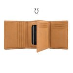 BIC06522061 Billetera cuero Md. 3 cuerpos color beige 2