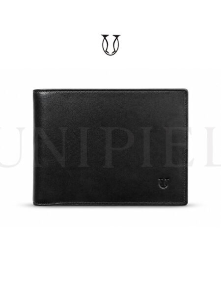 BIC00623001 Billetera cuero Md. con sencillera luxury color negro