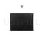BIC00623001 Billetera cuero Md. con sencillera luxury color negro 4
