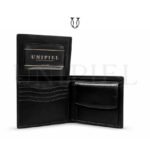 BIC00623001 Billetera cuero Md. con sencillera luxury color negro 3