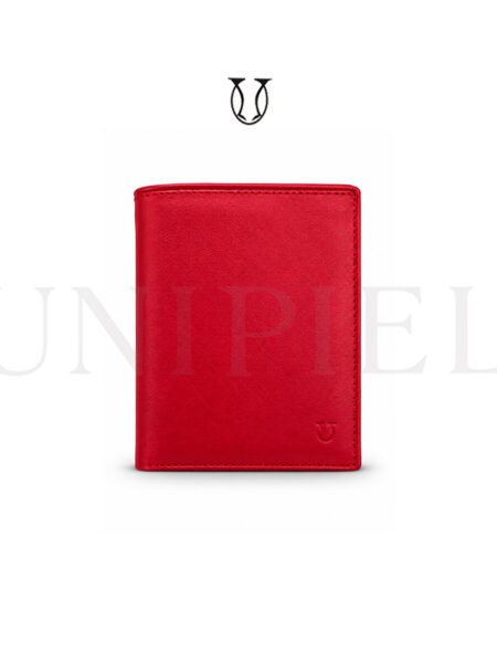 BIC06522012 Billetera cuero Md. 3 cuerpos color rojo