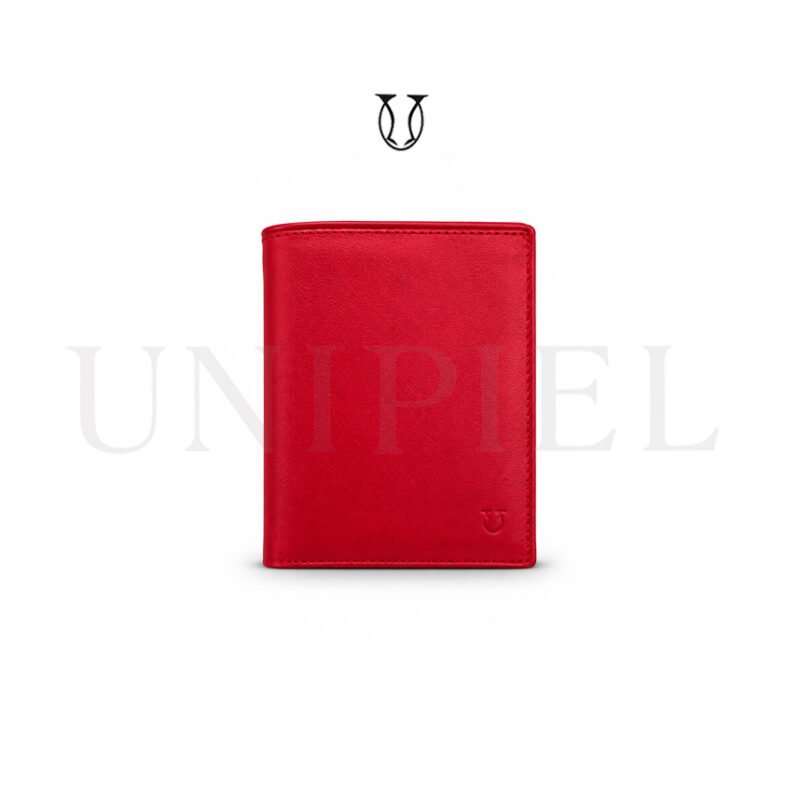 BIC06522012 Billetera cuero Md. 3 cuerpos color rojo