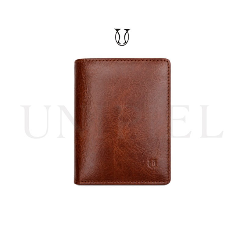 BIC18522003 billetera de cuero res color marrón