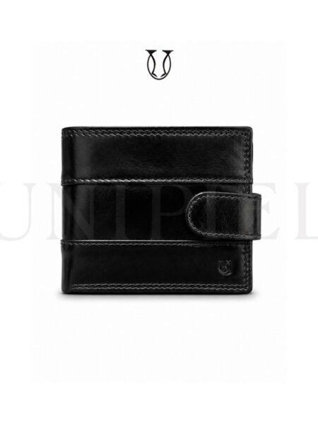 BIC18222001 Billetera de cuero res color negro
