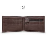 BIC06622002 Billetera de cuero Md. Damon color moro 2