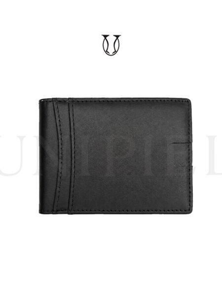 BIC10122001 Billetera de cuero res color negro